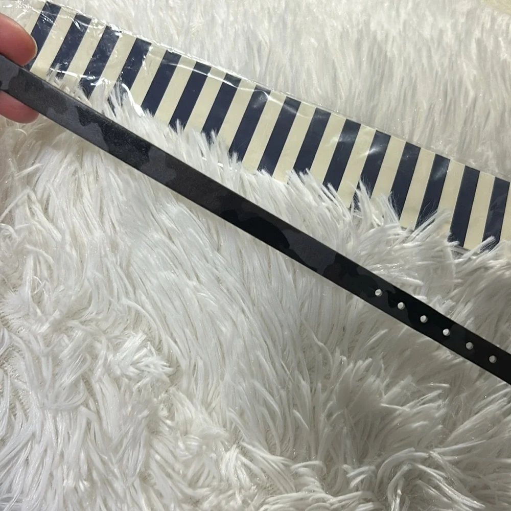 KEEP Collective Single Black Gray Camo & Silver Reversible Leather Bracelet NEW